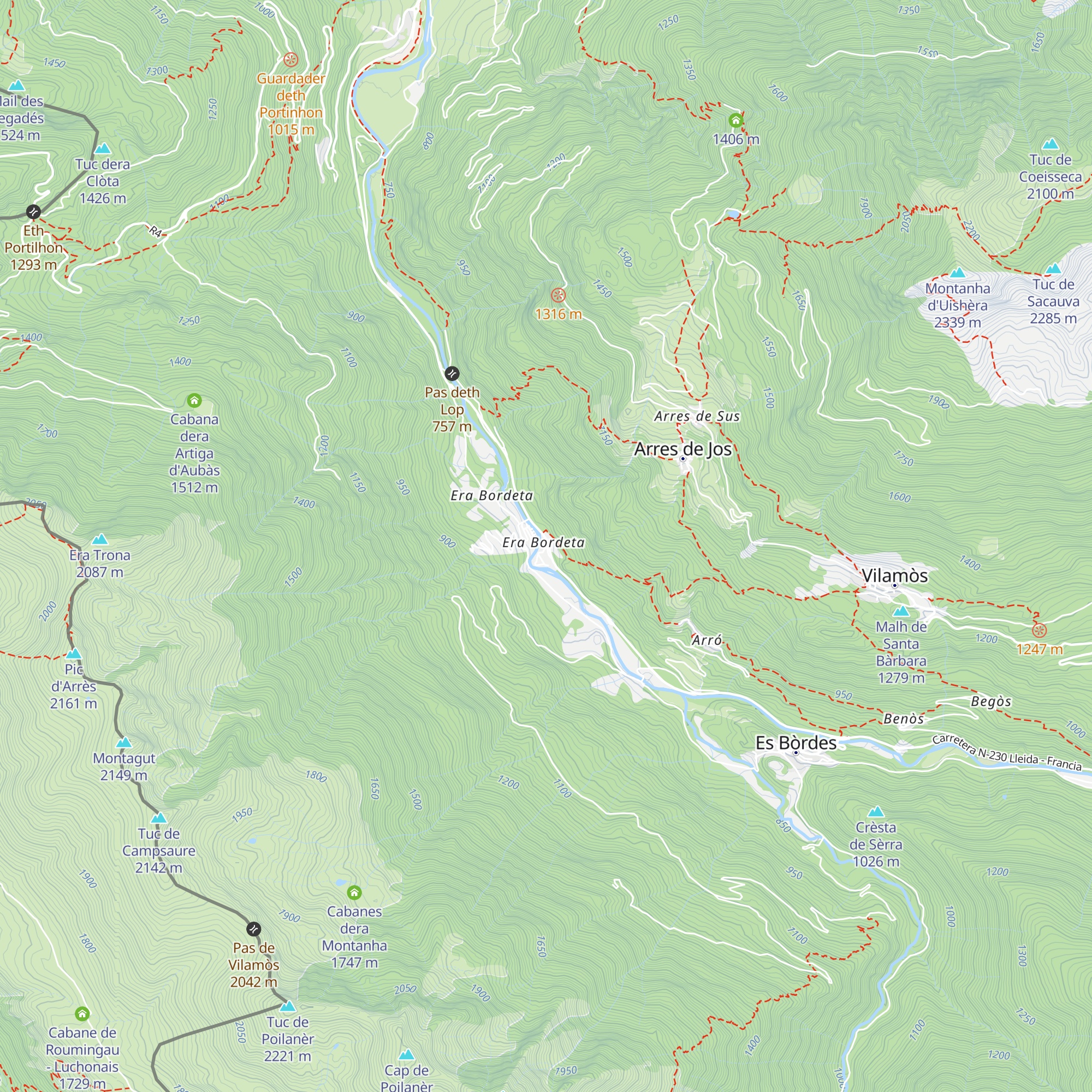 Cabana d'Aubas map