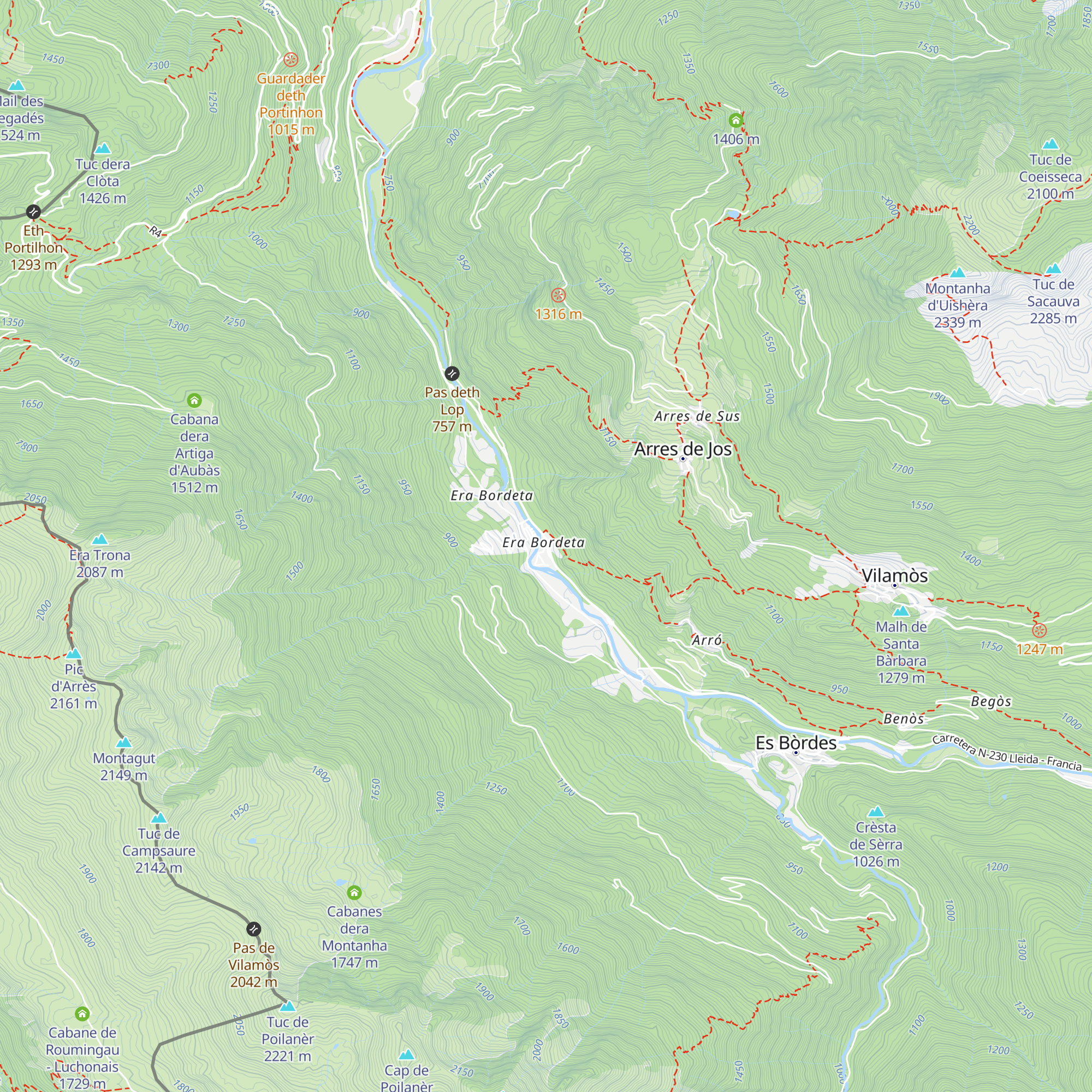 Cabana d'Aubas map