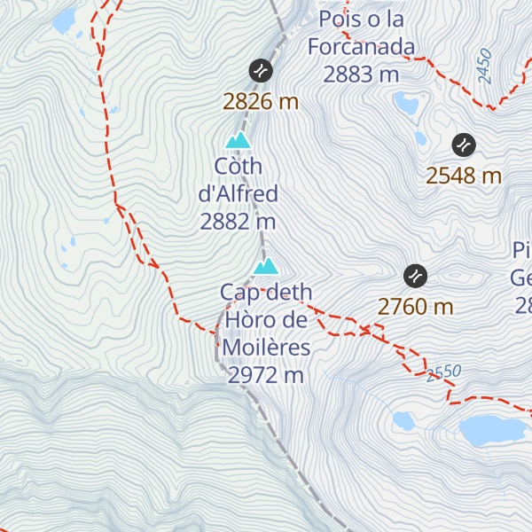 Map of Cap deth Hòro de Moilères