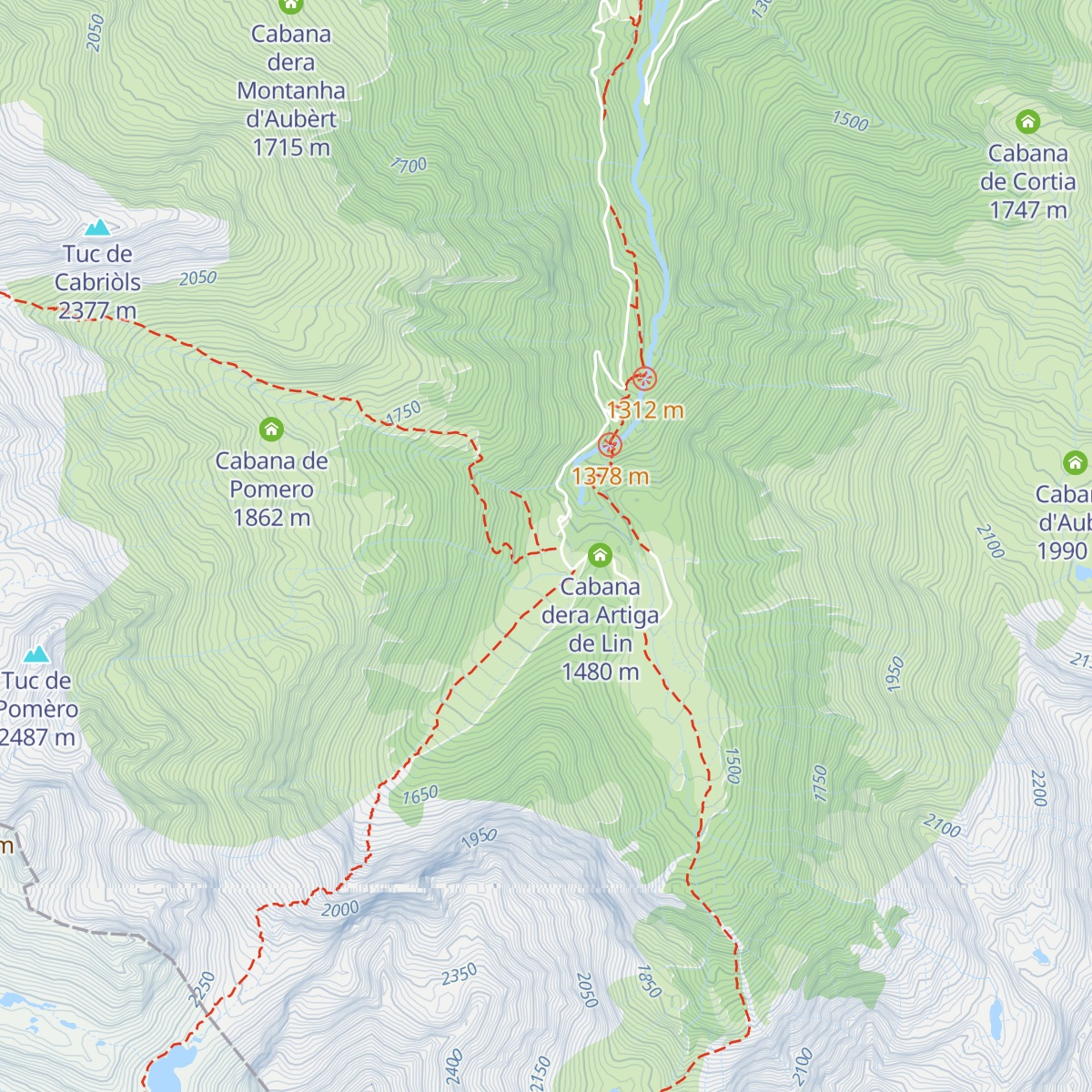 Artiga de Lin Refuge map