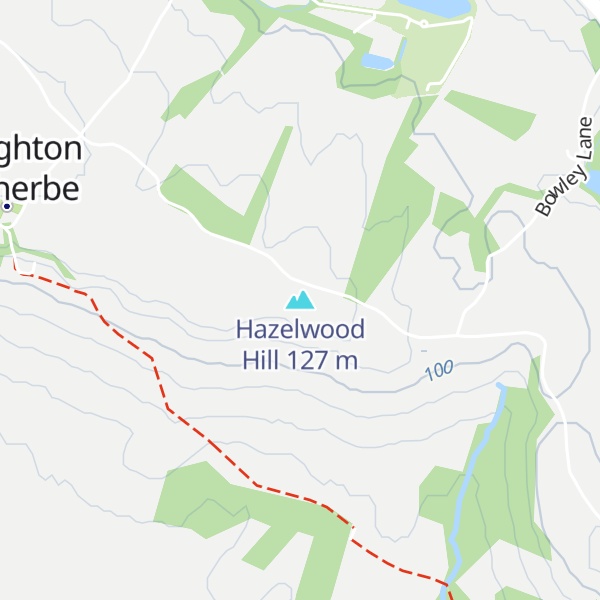 Map of Hazelwood Hill