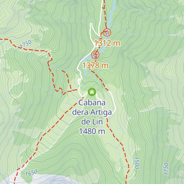 Map of Cabana dera Artiga de Lin