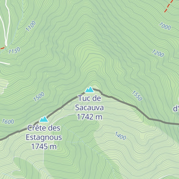 Map of Tuc de Sacauva