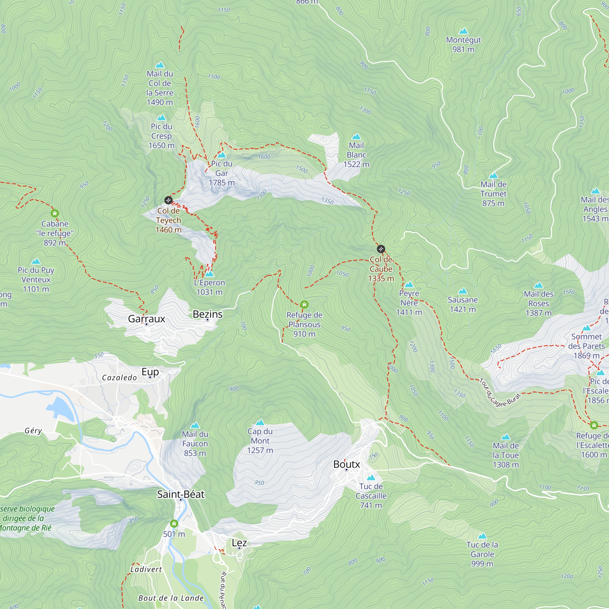 Refuge de Plansous map