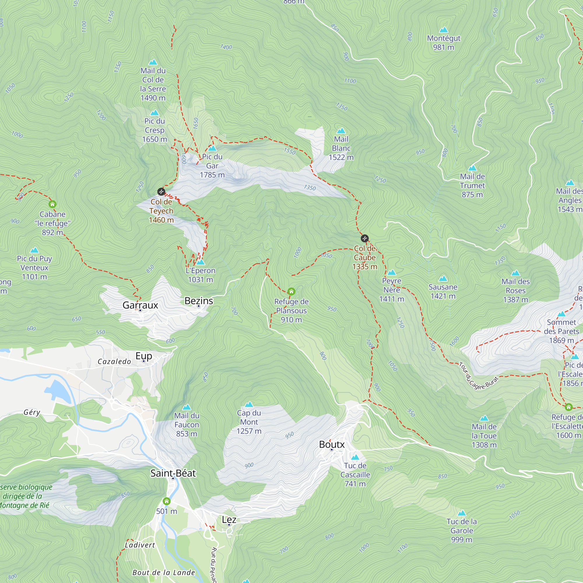 Refuge de Plansous map