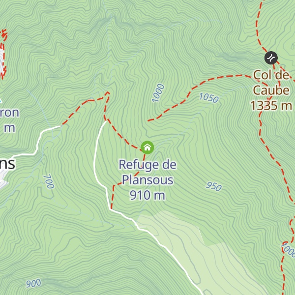 Map of Refuge de Plansous