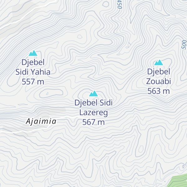 Map of Djebel Sidi Lazereg