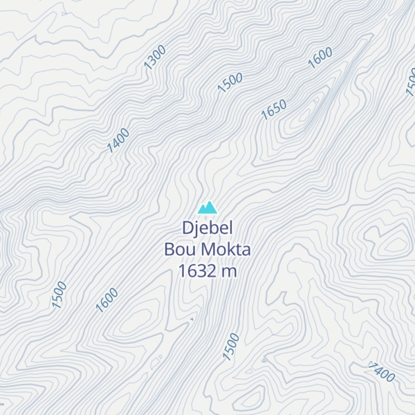 Map of Djebel Bou Mokta