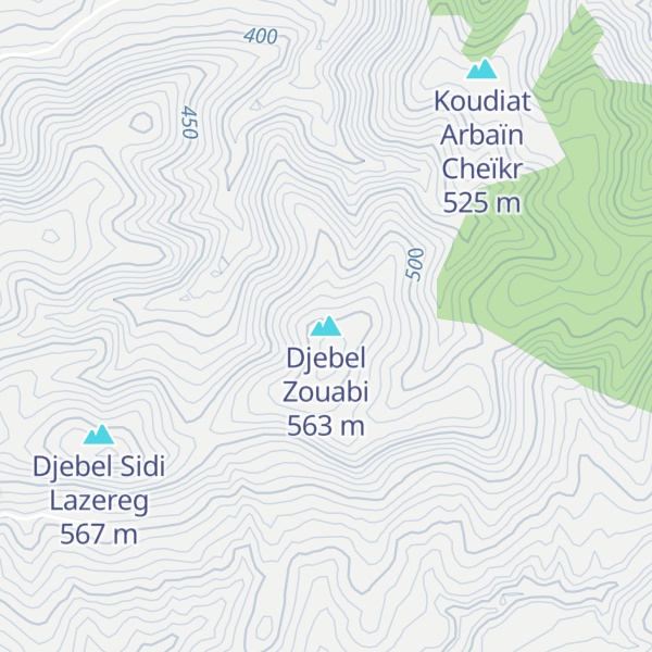 Map of Djebel Zouabi