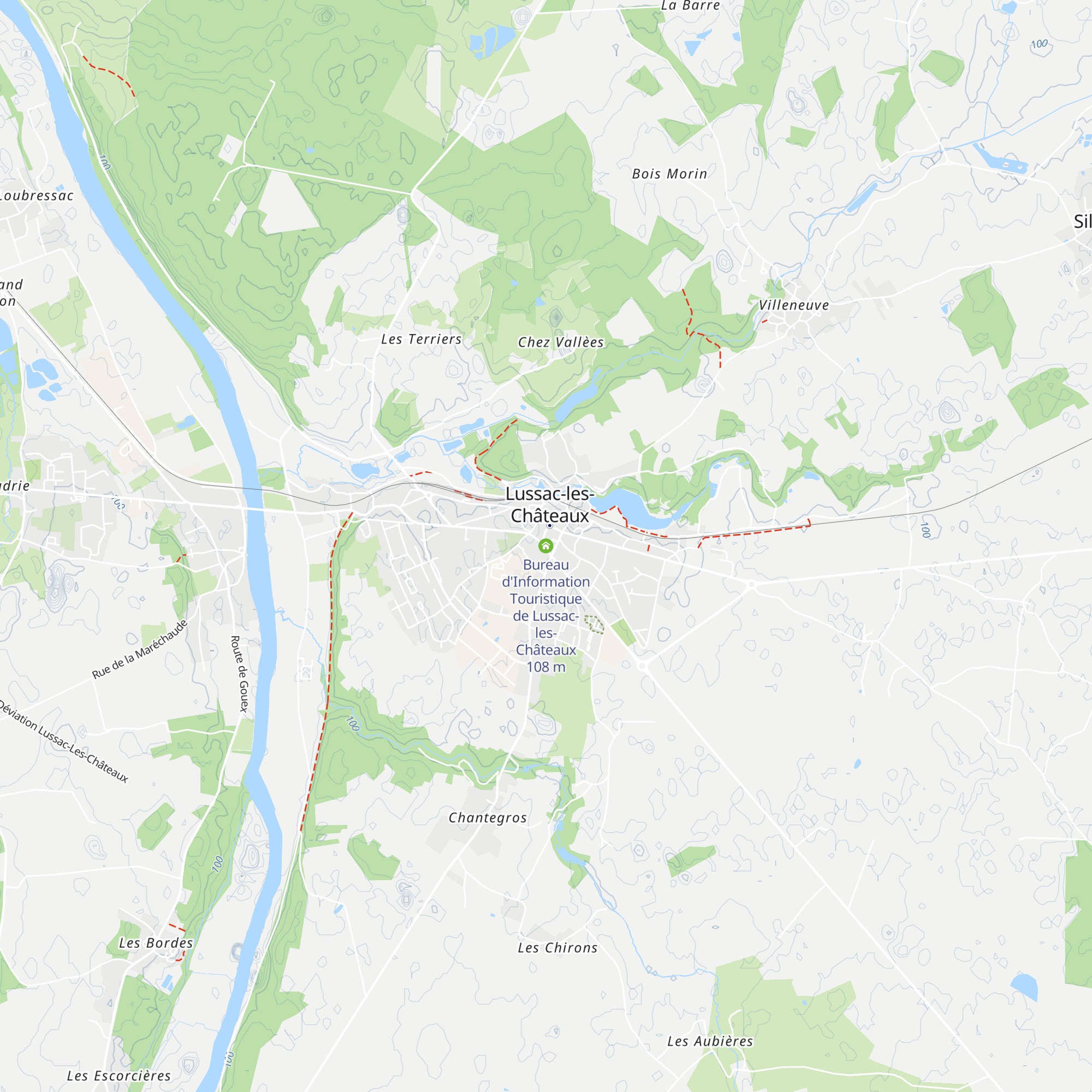 Bureau d'Information Touristique de Lussac-les-Châteaux map