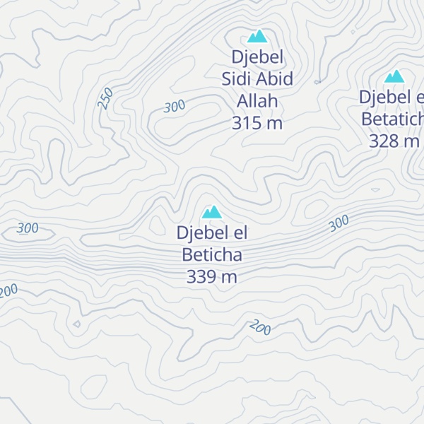 Map of Djebel el Beticha