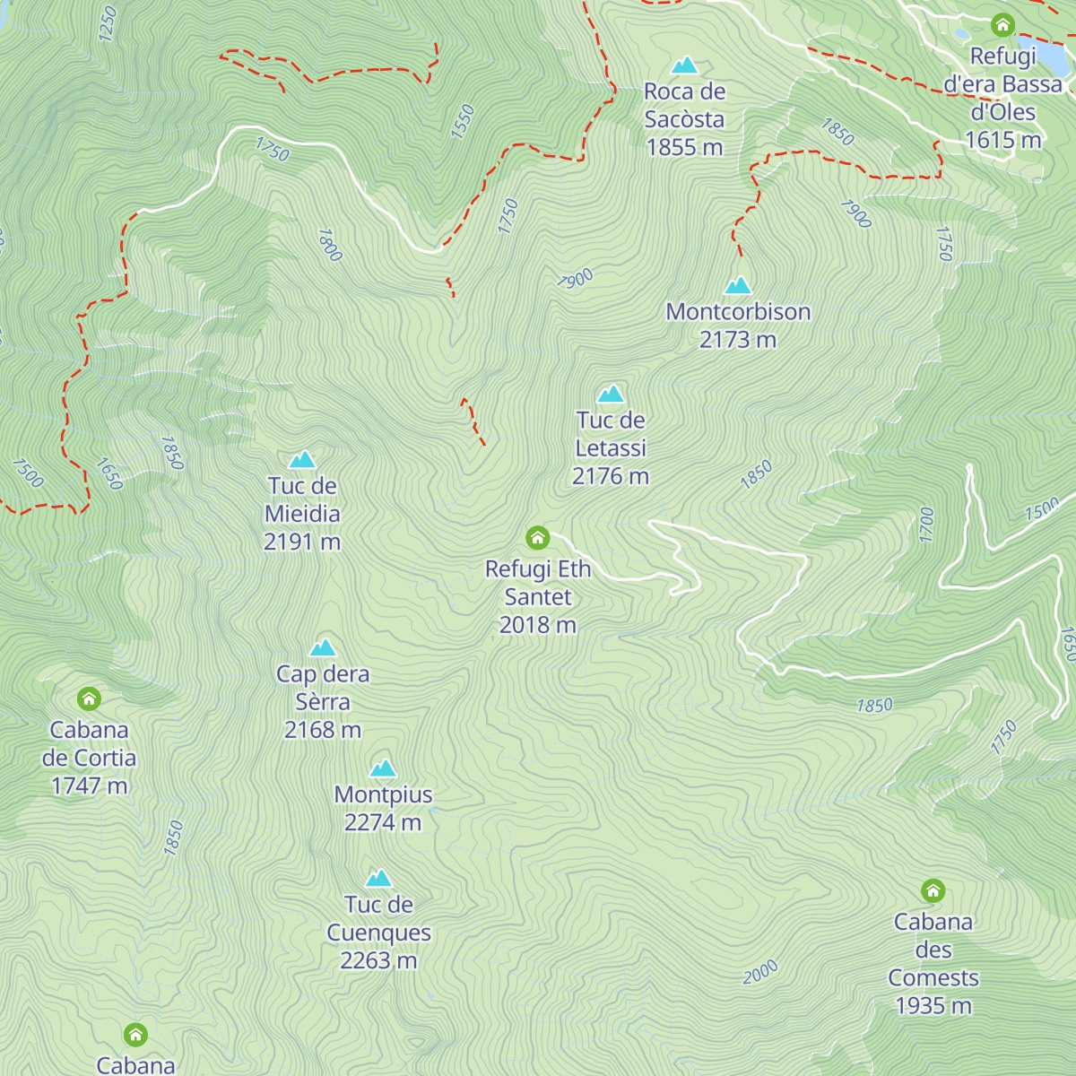 Refugi Eth Santet map