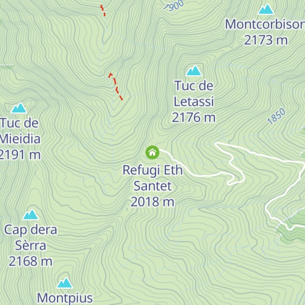 Map of Refugi Eth Santet