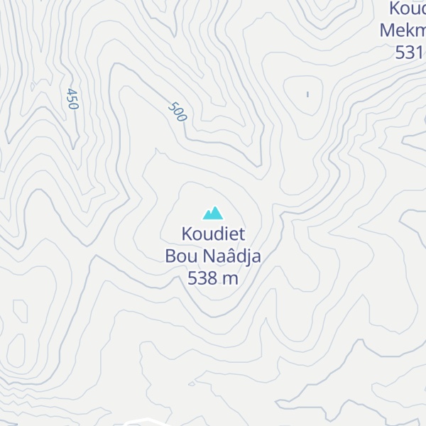 Map of Koudiet Bou Naâdja