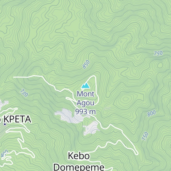 Map of Mont Agou