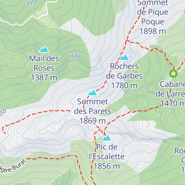 Map of Sommet des Parets