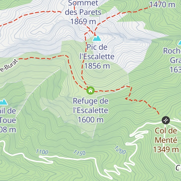 Map of Refuge de l'Escalette