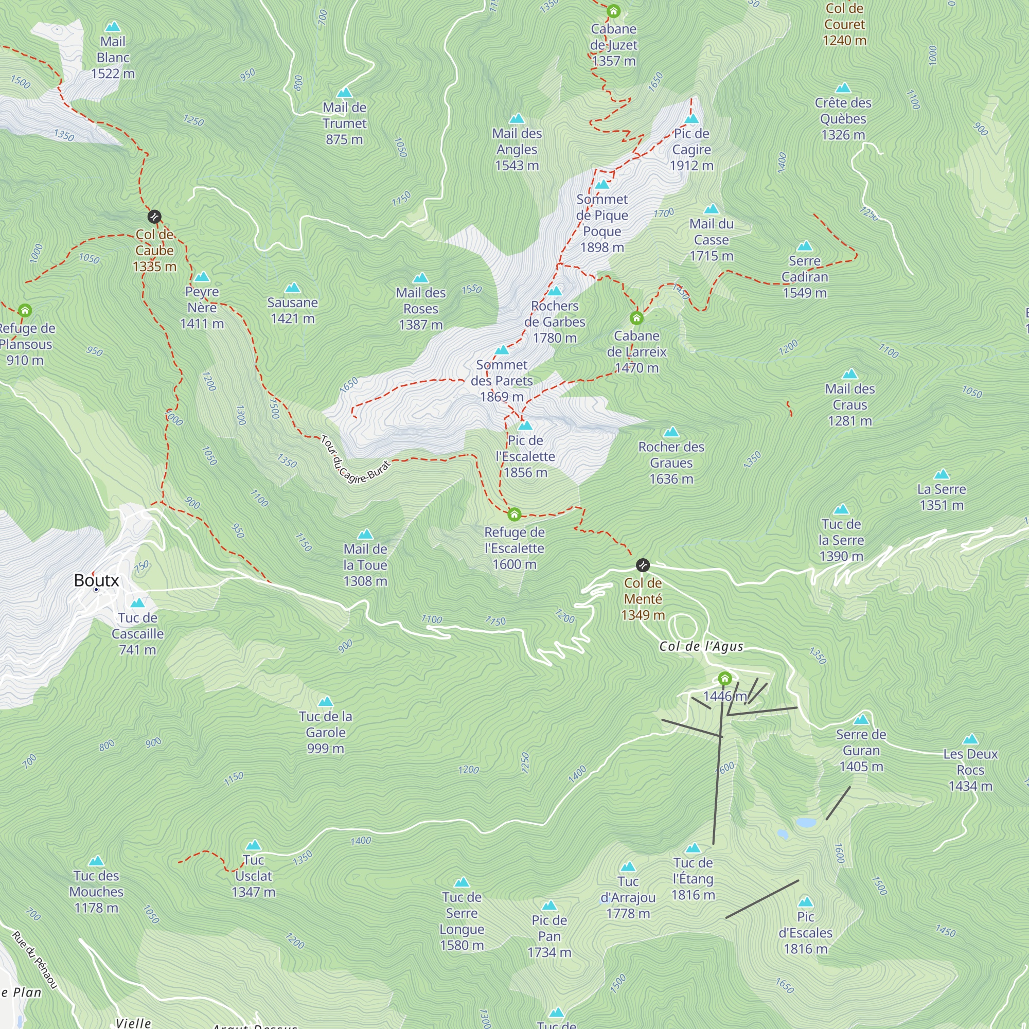 Refuge de l'Escalette map