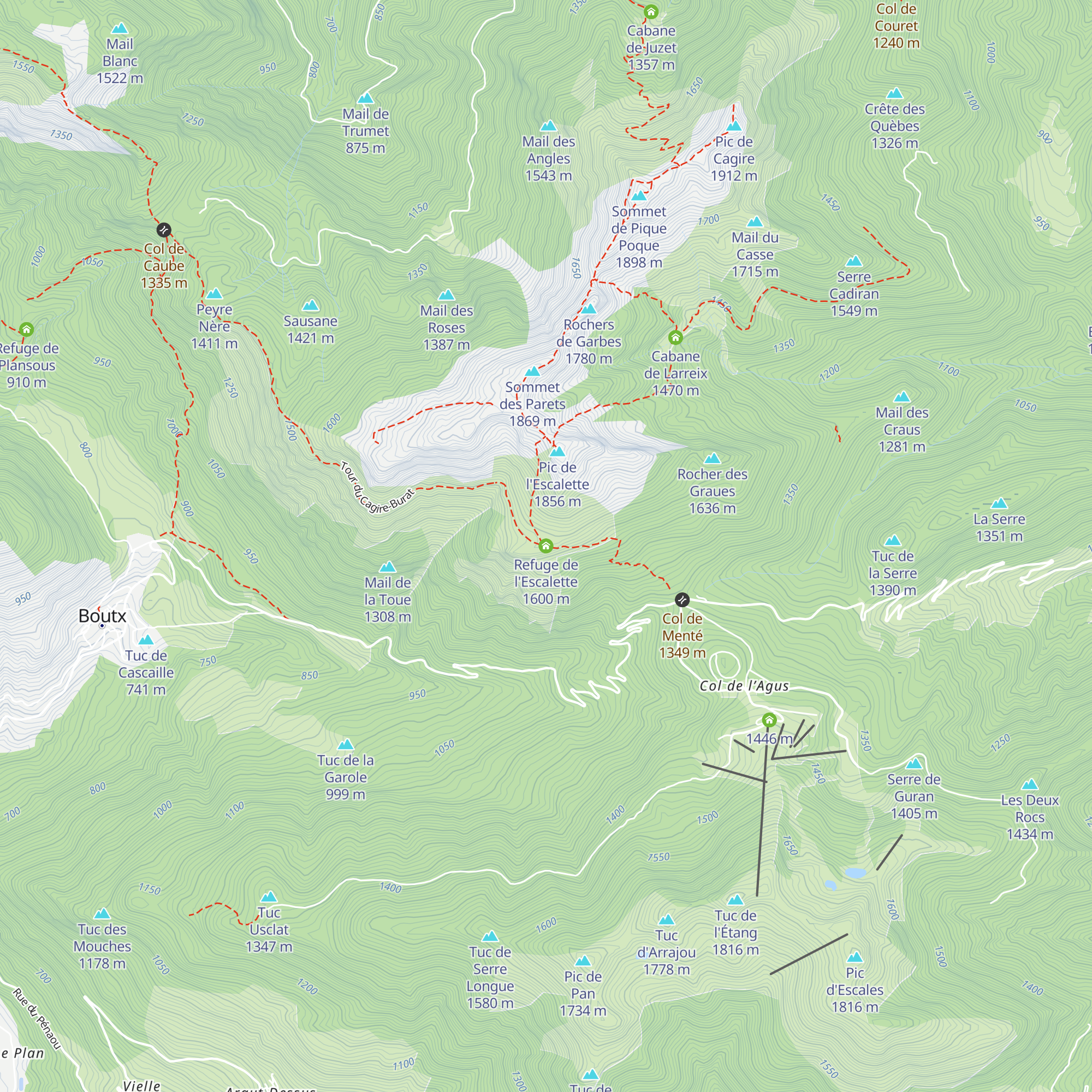 Refuge de l'Escalette map