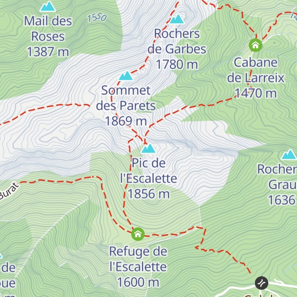 Map of Pic de l'Escalette