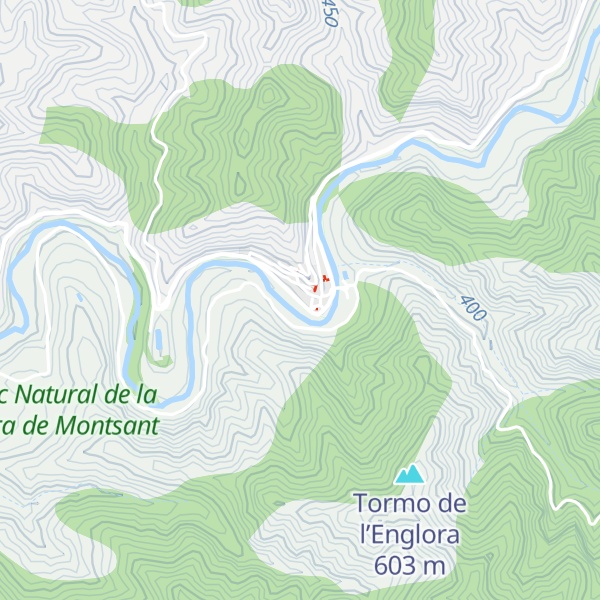 Map of Refugi de Margalef - El Raco de la Finestra