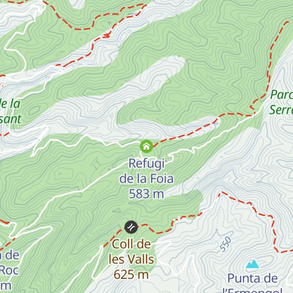 Map of Refugi de la Foia