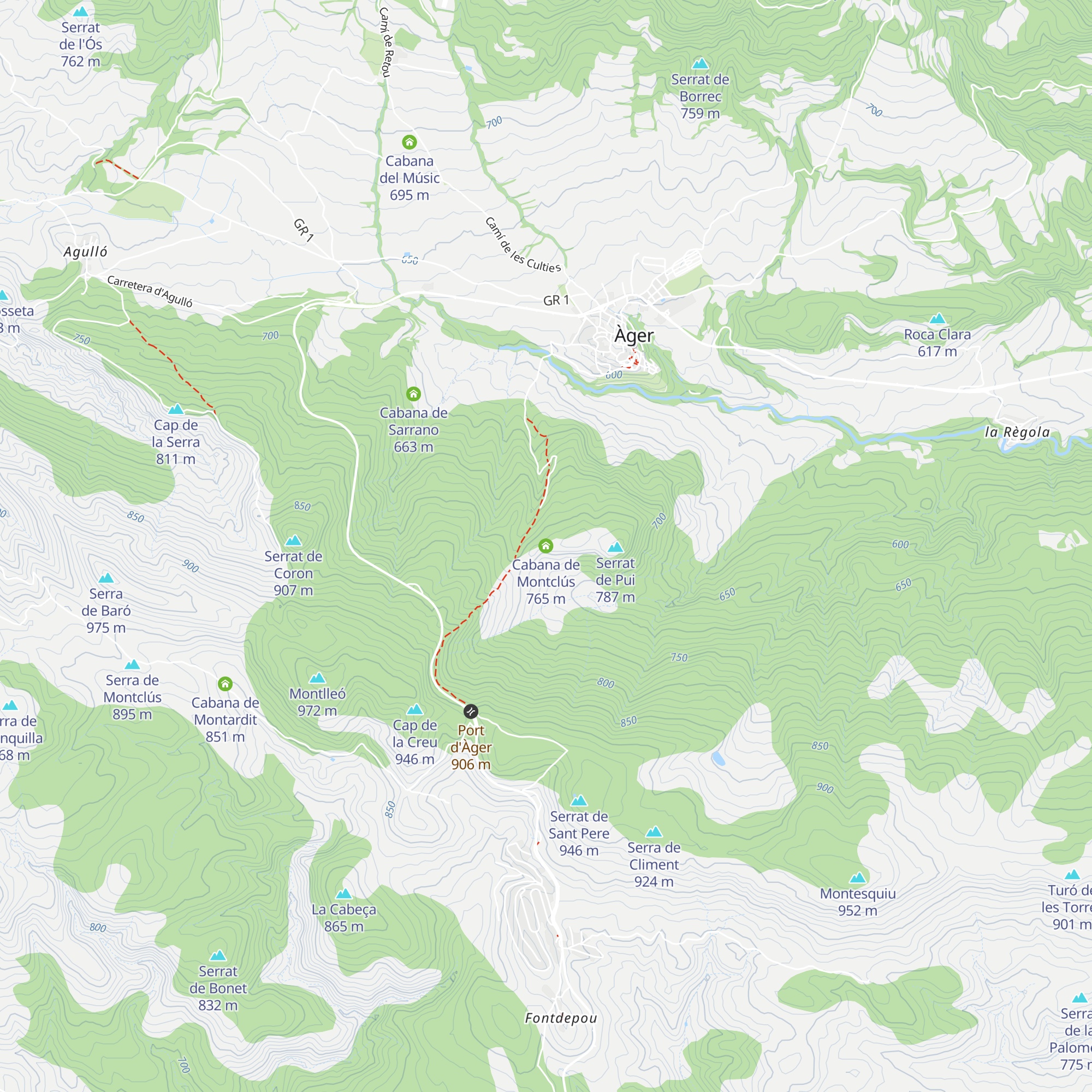 Cabana de Montclús map