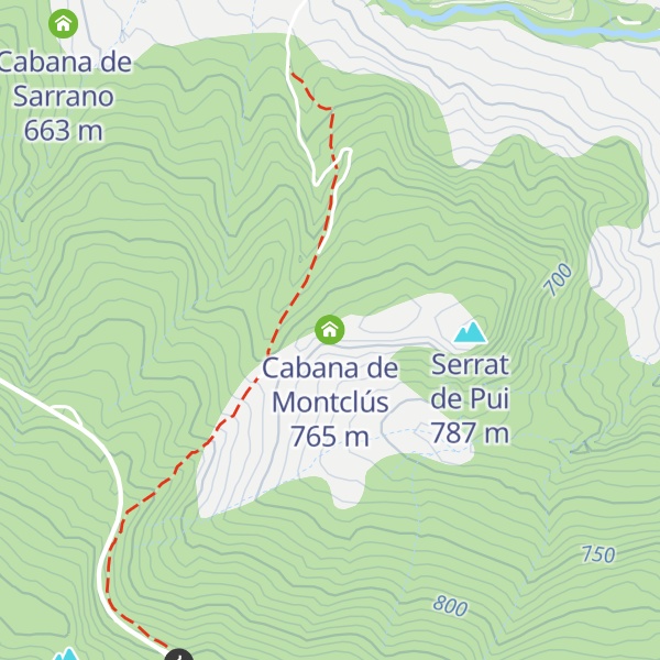 Map of Cabana de Montclús