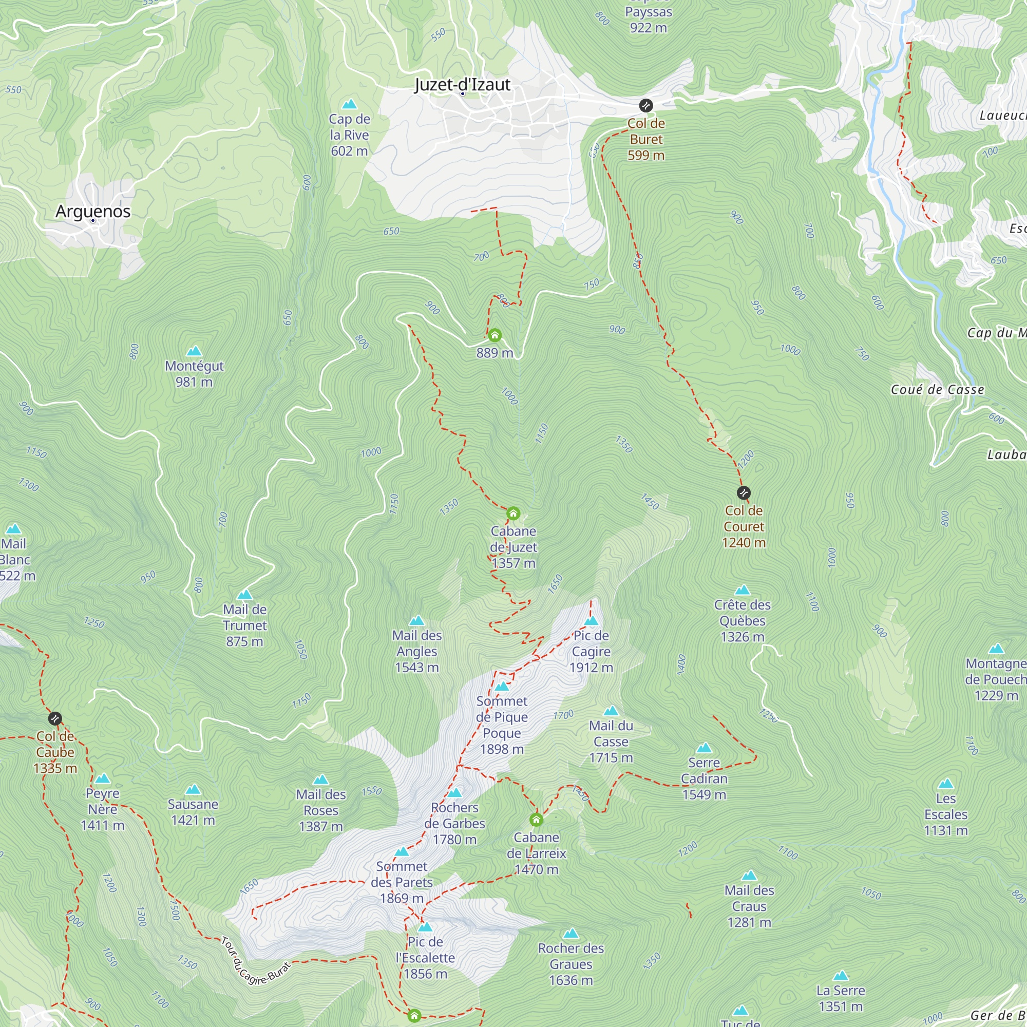 Cabane de Juzet map