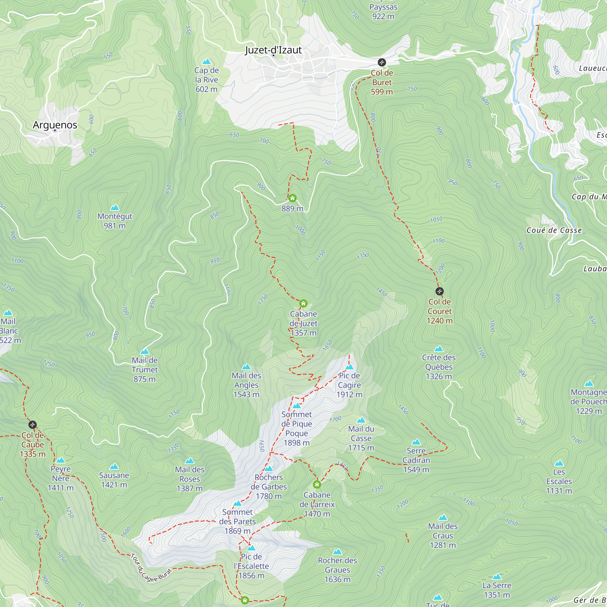 Cabane de Juzet map