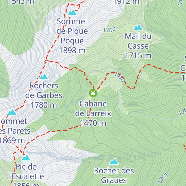 Map of Cabane de Larreix
