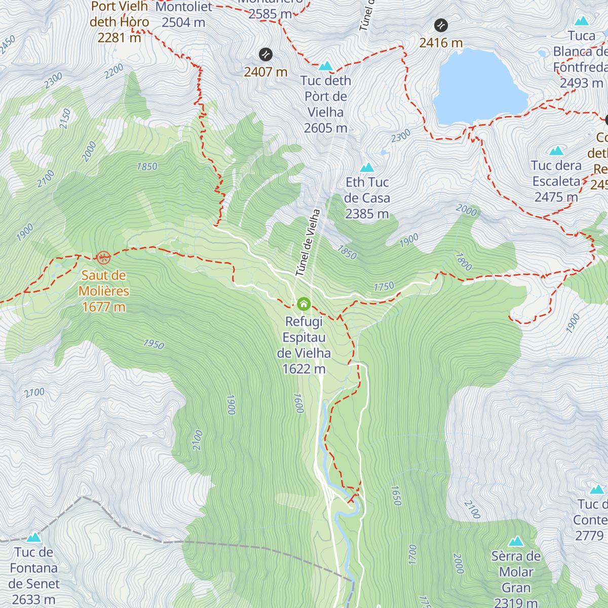 Refugi Espitau de Vielha map