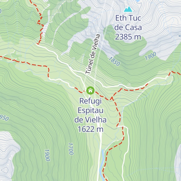 Map of Refugi Espitau de Vielha