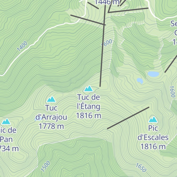 Map of Tuc de l'Étang