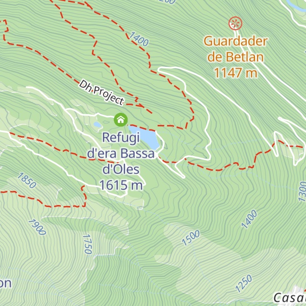 Map of Refugi Bassa d'Olles Era Piusa