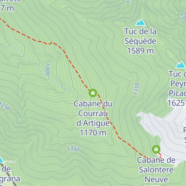 Map of Cabane du Courrau d Artigue