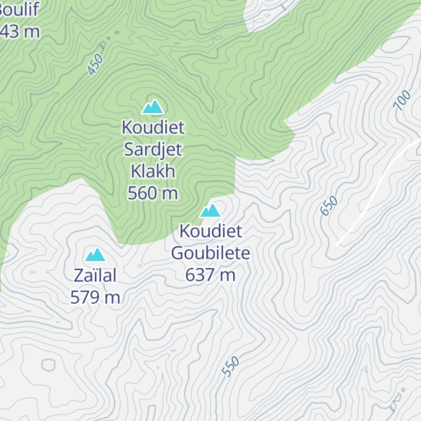 Map of Koudiet Goubilete
