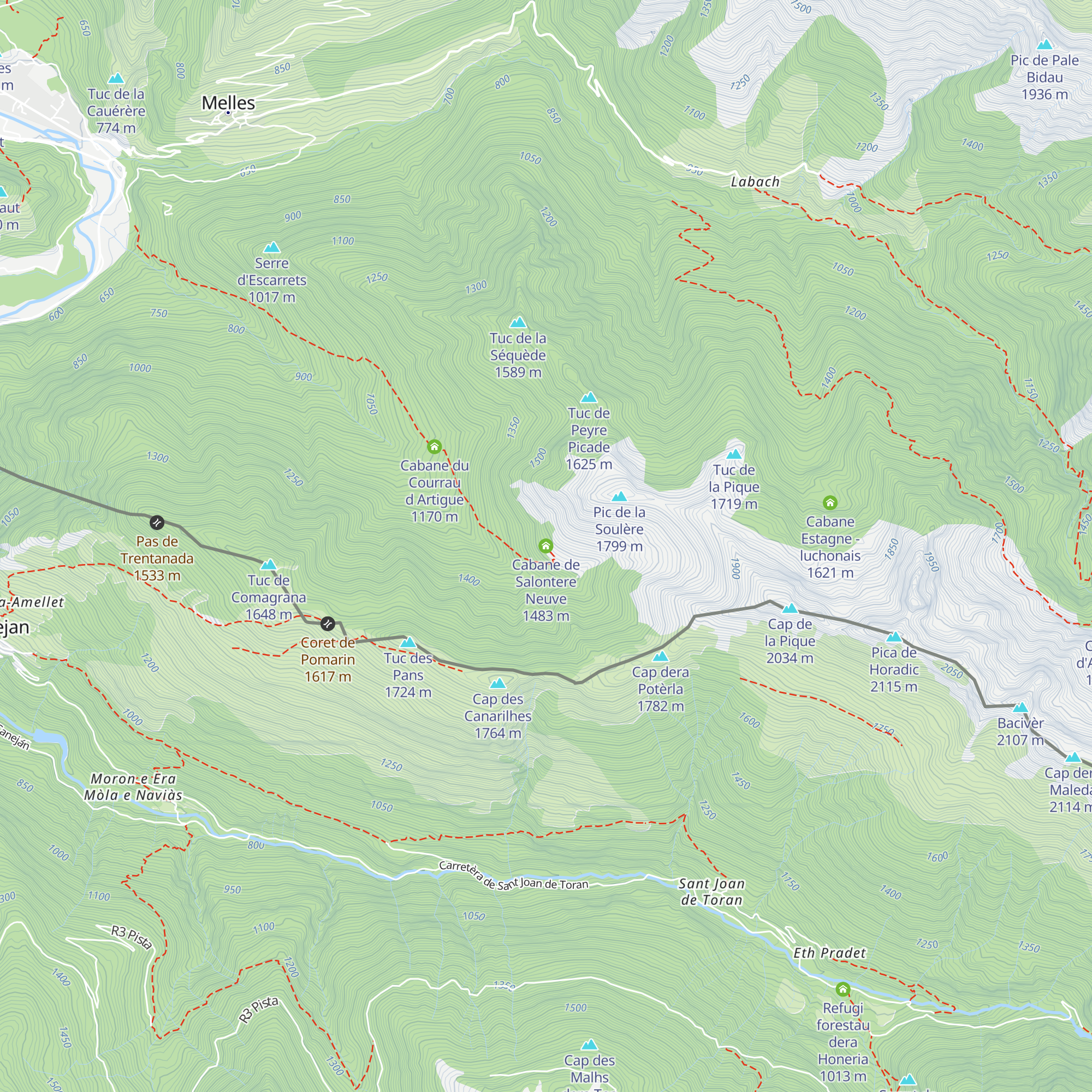Cabane de Salontere Neuve map
