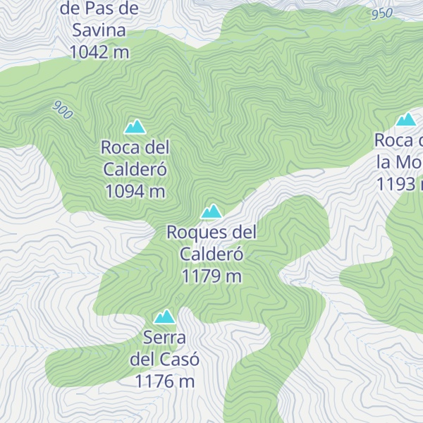 Map of Roques del Calderó