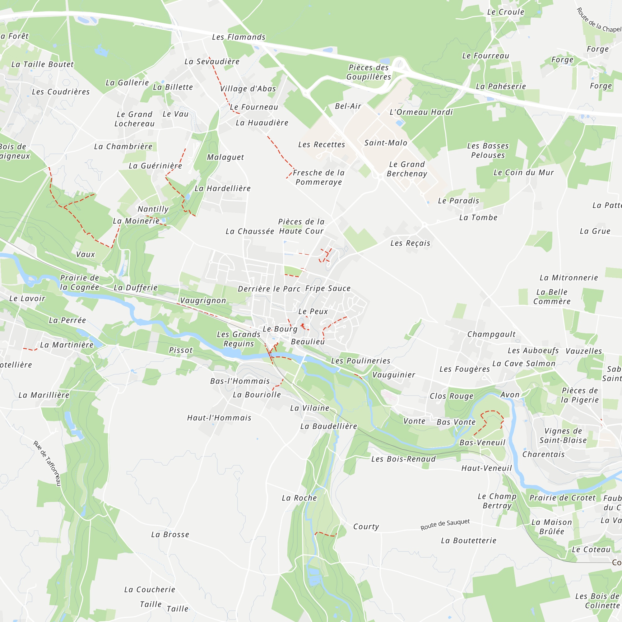 Gîte Le Peu map