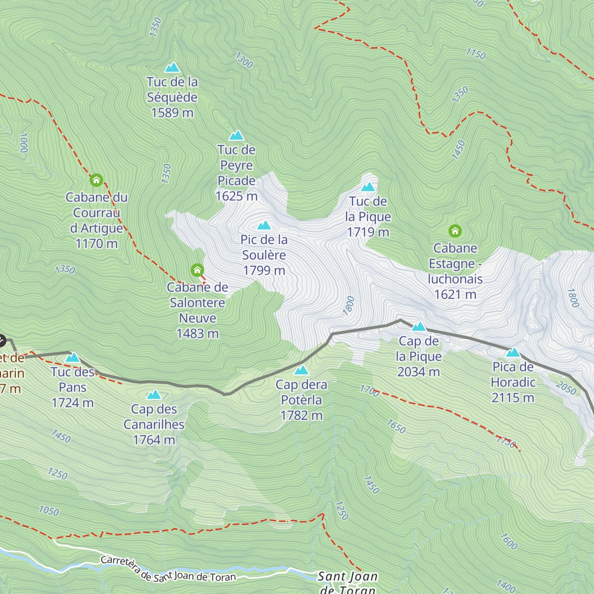 Cabane du Courraou Gran map