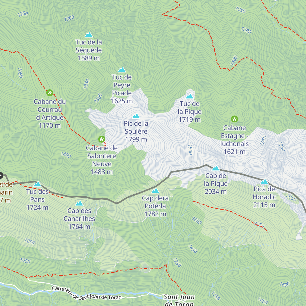 Cabane du Courraou Gran map
