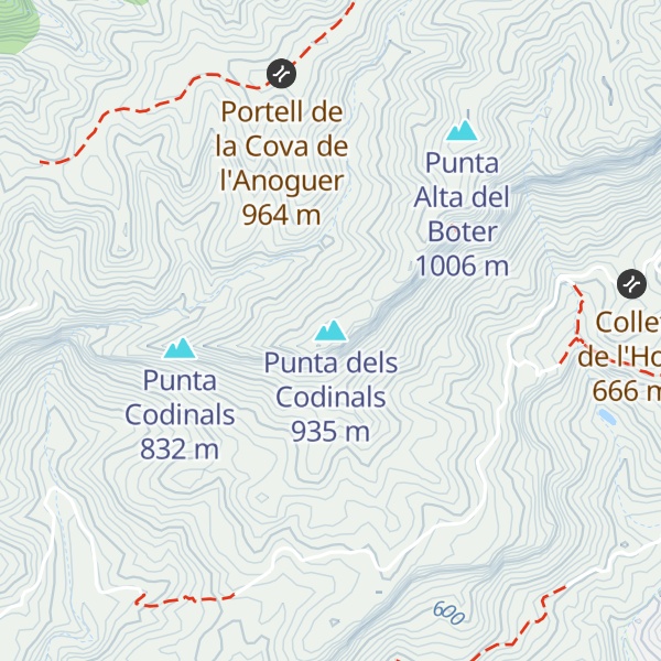 Map of Punta dels Codinals