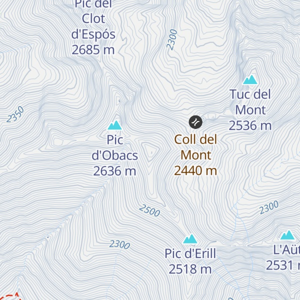 Map of Pic de Comaminyana