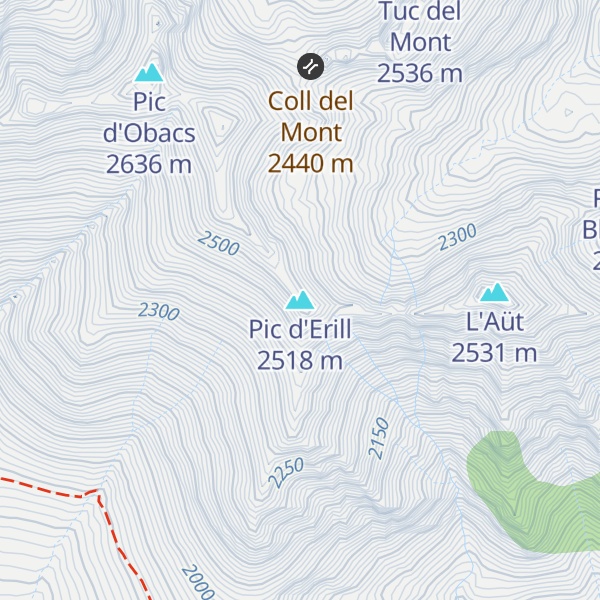 Map of Pic d'Erill