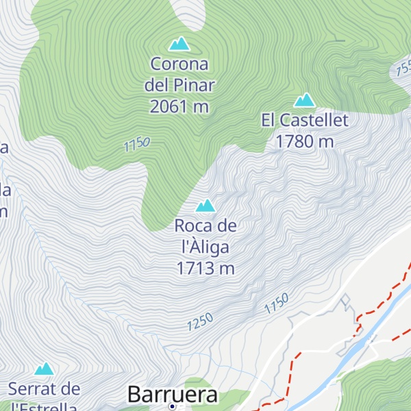 Map of Roca de l'Àliga