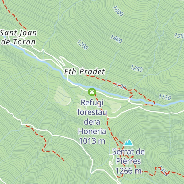 Map of Refugi forestau dera Honeria