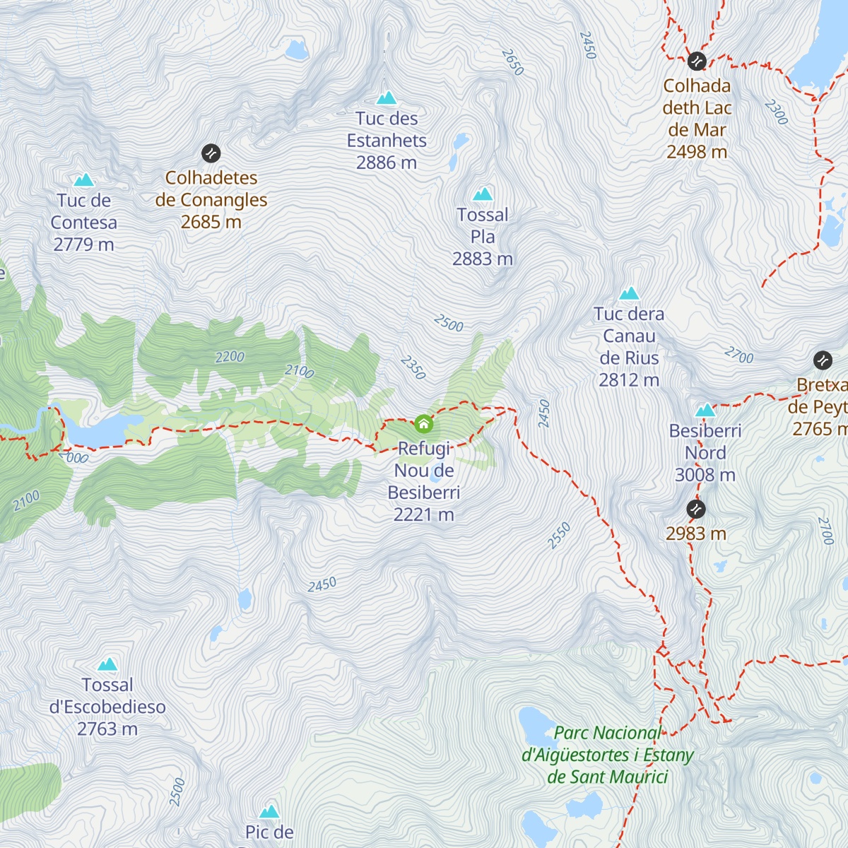 Refugi Nou de Besiberri map