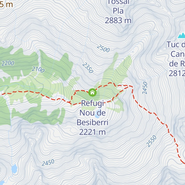 Map of Refugi Nou de Besiberri