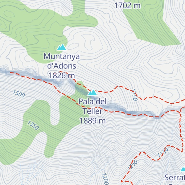 Map of Pala del Teller